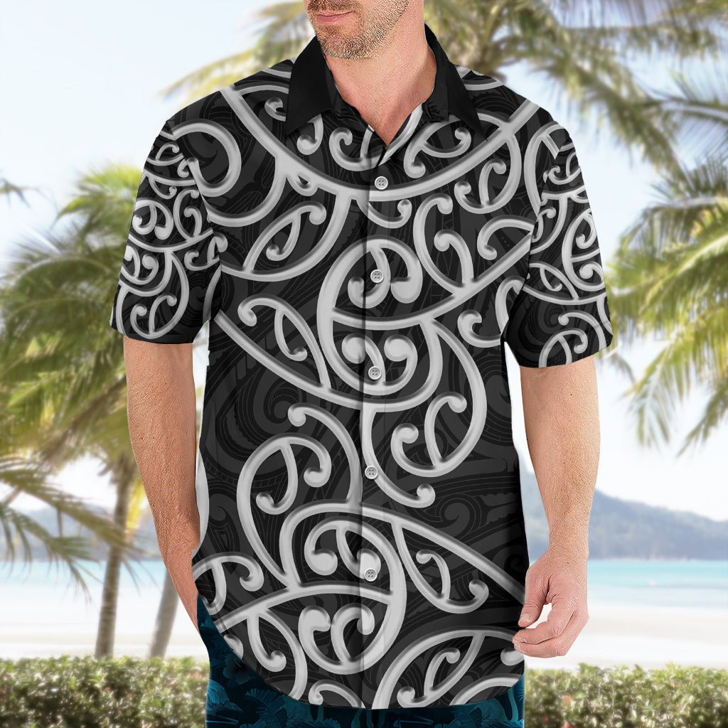 New Zealand Hawaiian Shirt Maori Pattern White LT6 - Wonder Print Shop