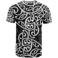 New Zealand T Shirt Maori Pattern White LT6 - Wonder Print Shop