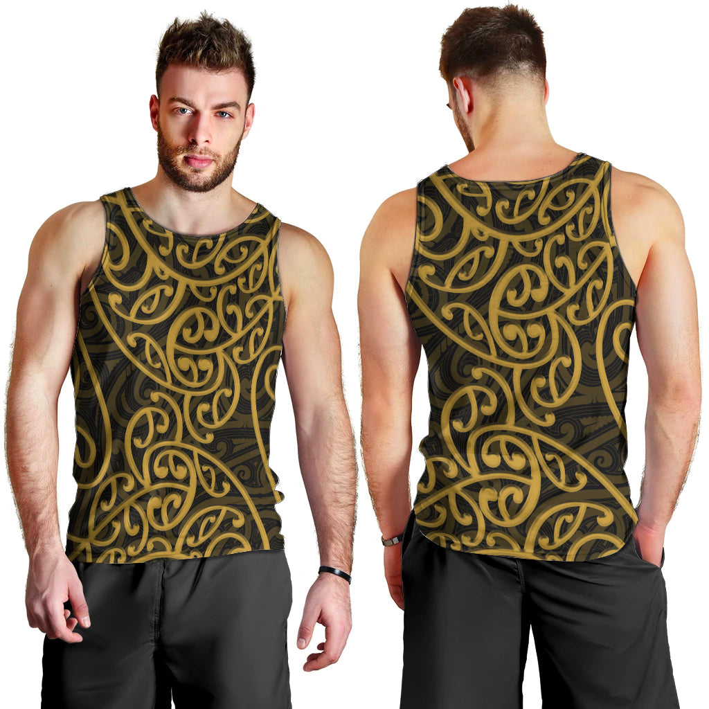 new-zealand-men-tank-top-maori-pattern-gold