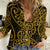 New Zealand Women Casual Shirt Maori Pattern Gold LT6 - Wonder Print Shop