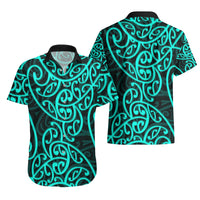 New Zealand Hawaiian Shirt Maori Pattern Turquoise LT6 - Wonder Print Shop