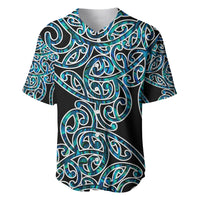 New Zealand Baseball Jersey Maori Pattern Papua Shell LT6 - Wonder Print Shop