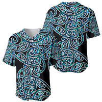 New Zealand Baseball Jersey Maori Pattern Papua Shell LT6 - Wonder Print Shop