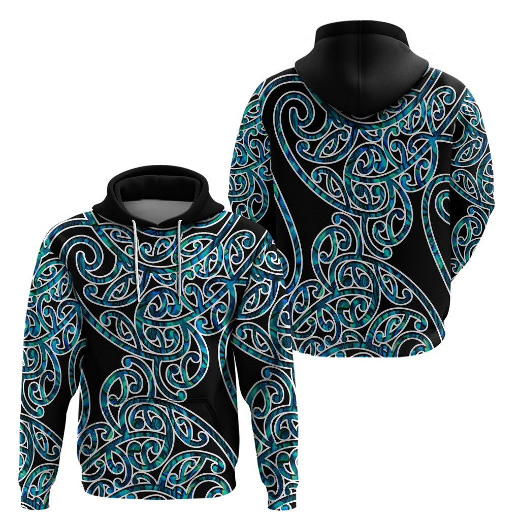 New Zealand Hoodie Maori Pattern Papua Shell LT6 - Wonder Print Shop