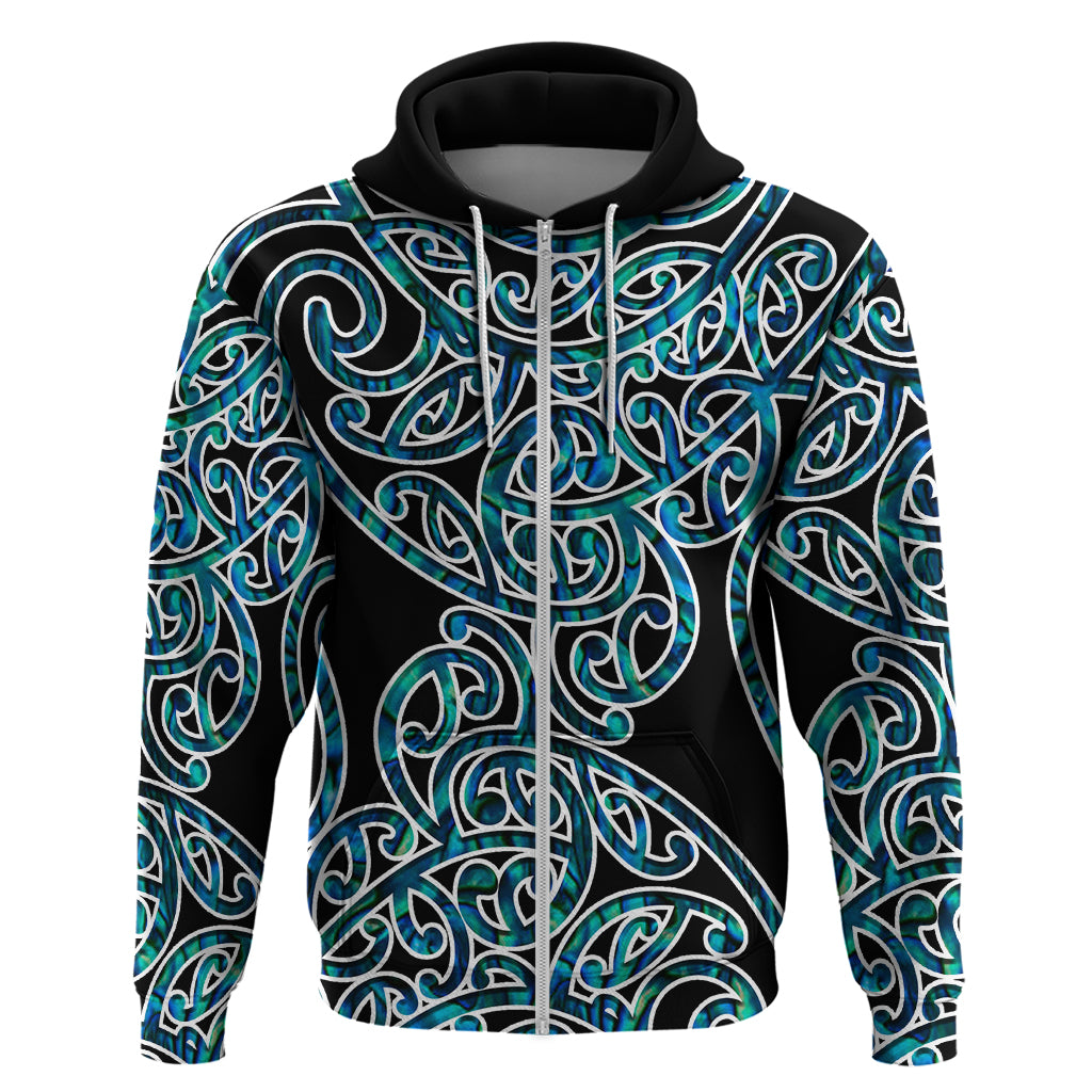 New Zealand Hoodie Maori Pattern Papua Shell LT6 - Wonder Print Shop