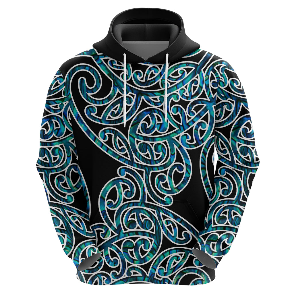 New Zealand Hoodie Maori Pattern Papua Shell LT6 - Wonder Print Shop