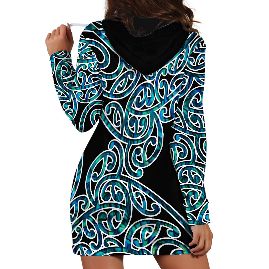 New Zealand Hoodie Dress Maori Pattern Papua Shell LT6 - Wonder Print Shop