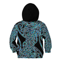 New Zealand Kid Hoodie Maori Pattern Papua Shell LT6 - Wonder Print Shop