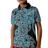 New Zealand Kid Polo Shirt Maori Pattern Papua Shell LT6 - Wonder Print Shop