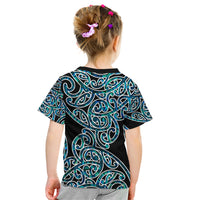 New Zealand Kid T Shirt Maori Pattern Papua Shell LT6 - Wonder Print Shop
