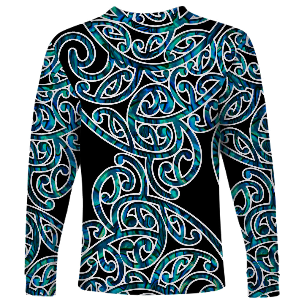 New Zealand Long Sleeve Shirt Maori Pattern Papua Shell LT6 - Wonder Print Shop