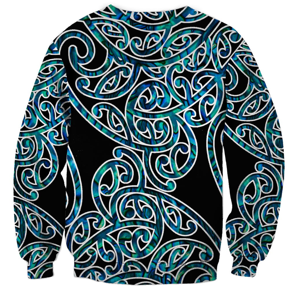 New Zealand Sweatshirt Maori Pattern Papua Shell LT6 - Wonder Print Shop