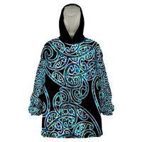 New Zealand Wearable Blanket Hoodie Maori Pattern Papua Shell LT6 - Wonder Print Shop