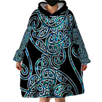 New Zealand Wearable Blanket Hoodie Maori Pattern Papua Shell LT6 - Wonder Print Shop