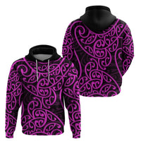 New Zealand Hoodie Maori Pattern Purple LT6 - Wonder Print Shop