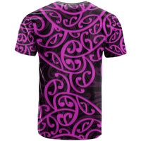 New Zealand T Shirt Maori Pattern Purple LT6 - Wonder Print Shop