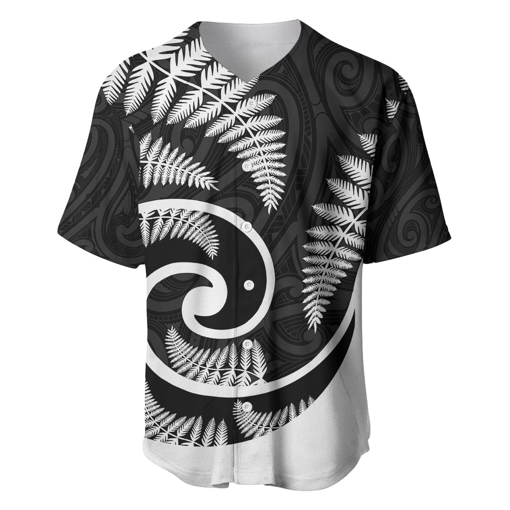 New Zealand Baseball Jersey Maori With Silver Fern White LT6 - Wonder Print Shop