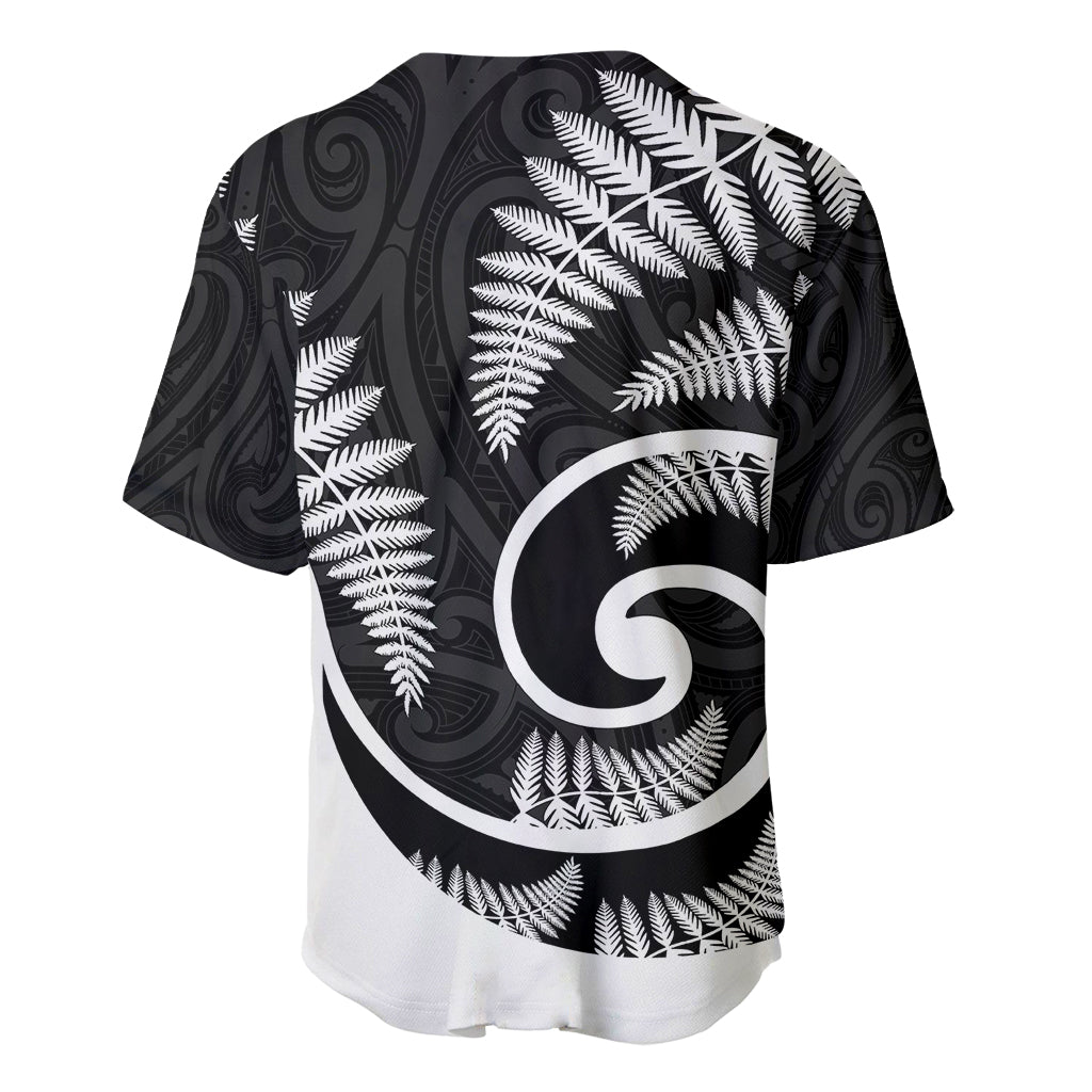 New Zealand Baseball Jersey Maori With Silver Fern White LT6 - Wonder Print Shop
