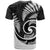 New Zealand T Shirt Maori With Silver Fern White LT6 - Wonder Print Shop