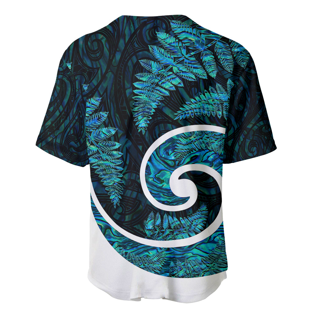 New Zealand Baseball Jersey Maori With Silver Fern Papua Shell Green Ver.1 LT6 - Wonder Print Shop