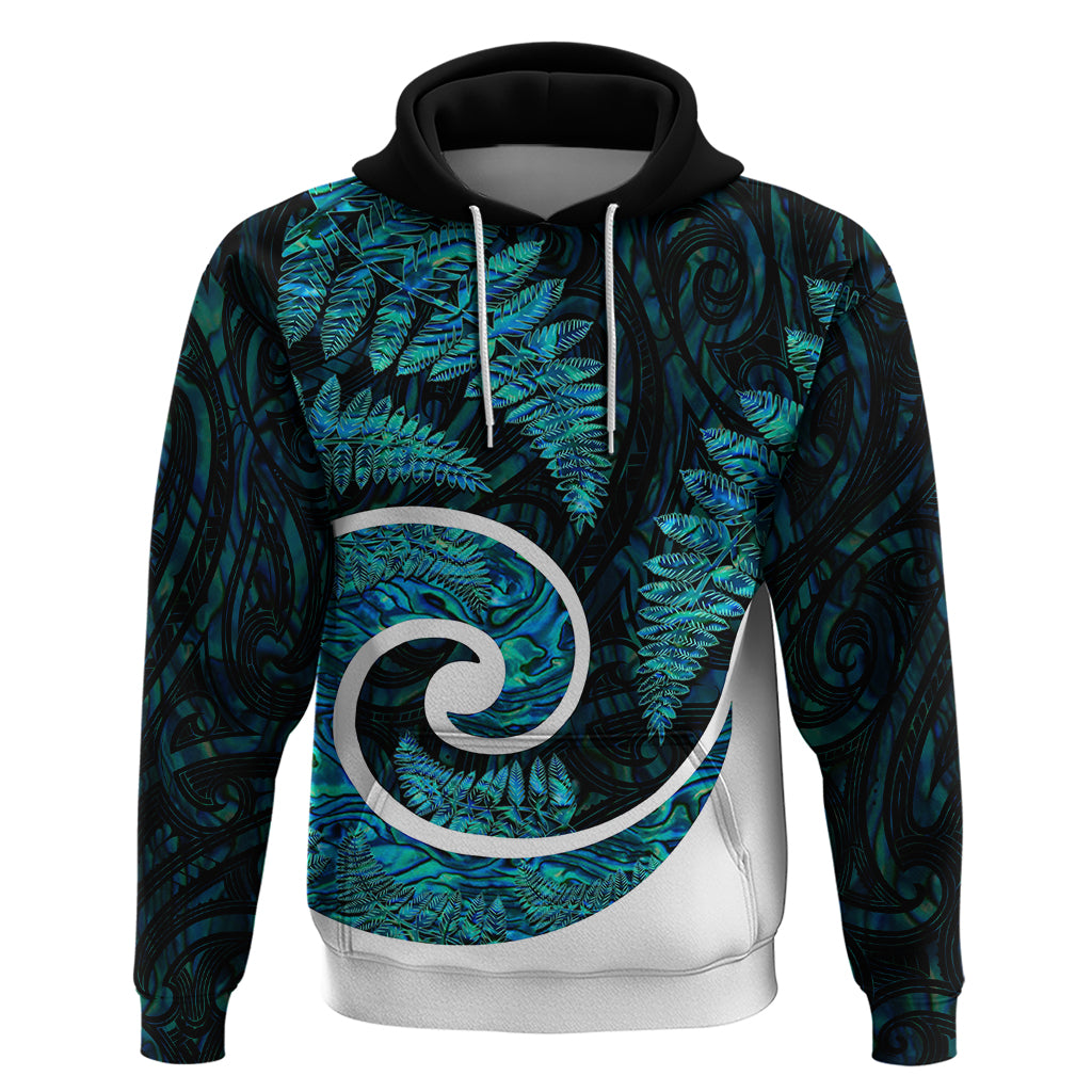 New Zealand Hoodie Maori With Silver Fern Papua Shell Green Ver.1 LT6 - Wonder Print Shop
