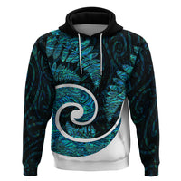 New Zealand Hoodie Maori With Silver Fern Papua Shell Green Ver.1 LT6 - Wonder Print Shop