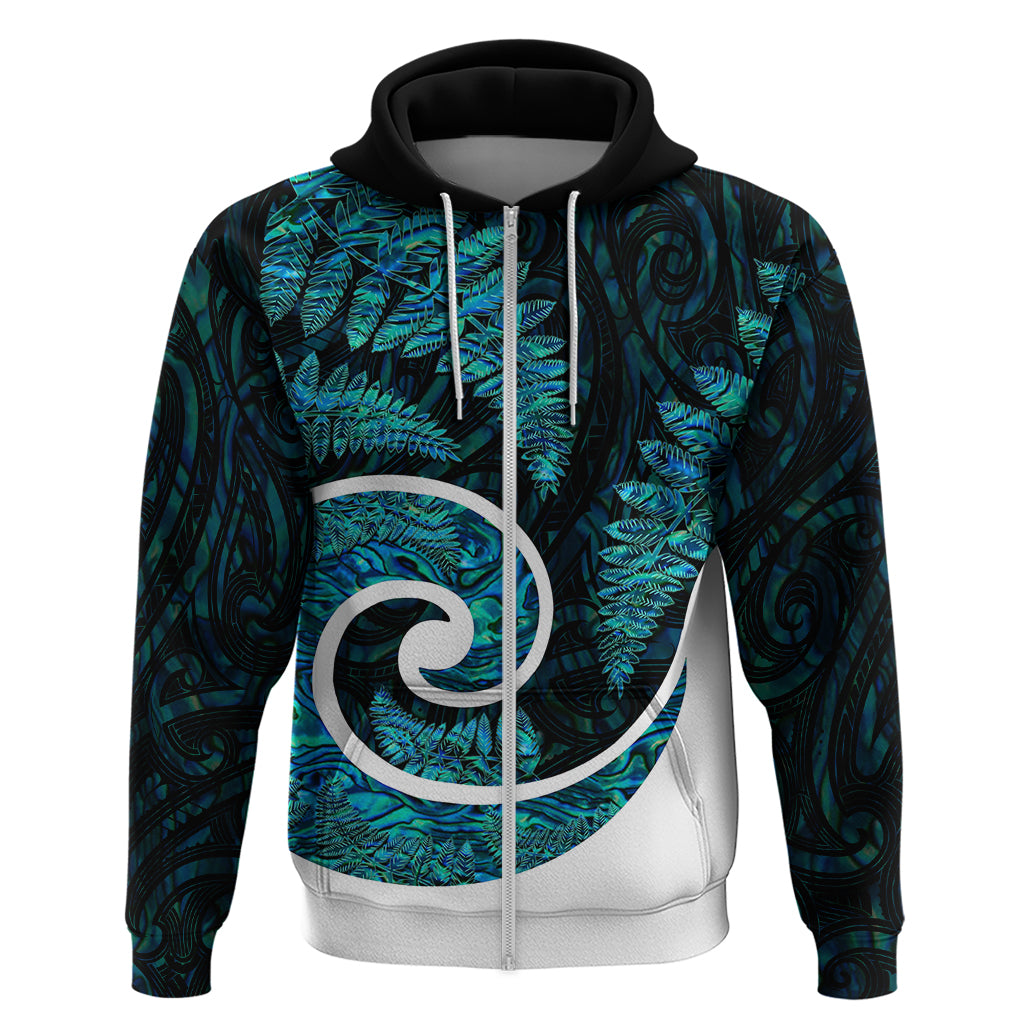 New Zealand Hoodie Maori With Silver Fern Papua Shell Green Ver.1 LT6 - Wonder Print Shop