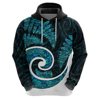 New Zealand Hoodie Maori With Silver Fern Papua Shell Green Ver.1 LT6 - Wonder Print Shop