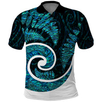 New Zealand Polo Shirt Maori With Silver Fern Papua Shell Green Ver.1 LT6 - Wonder Print Shop