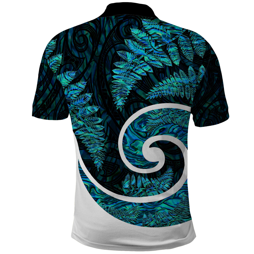 New Zealand Polo Shirt Maori With Silver Fern Papua Shell Green Ver.1 LT6 - Wonder Print Shop