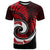 New Zealand T Shirt Maori With Silver Fern Red LT6 - Wonder Print Shop