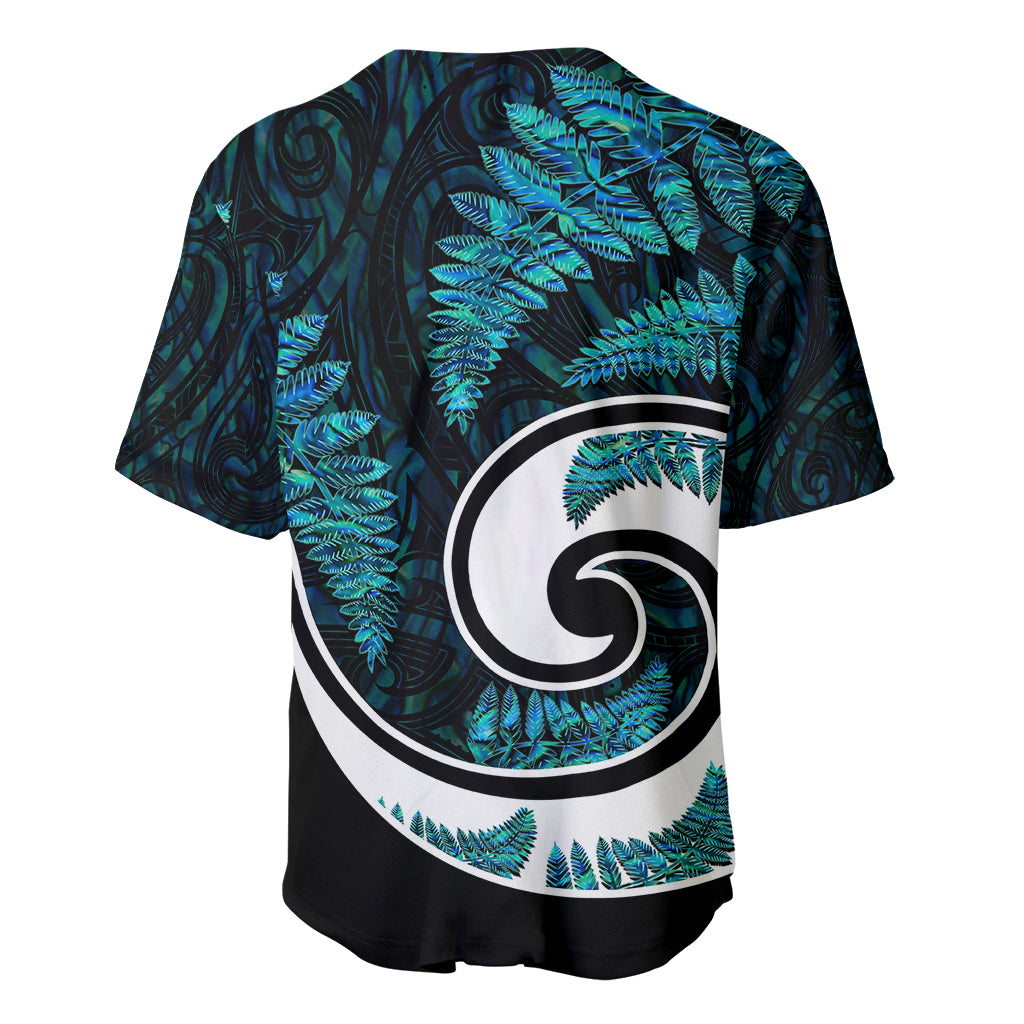 New Zealand Baseball Jersey Maori With Silver Fern Papua Shell Green Ver.2 LT6 - Wonder Print Shop