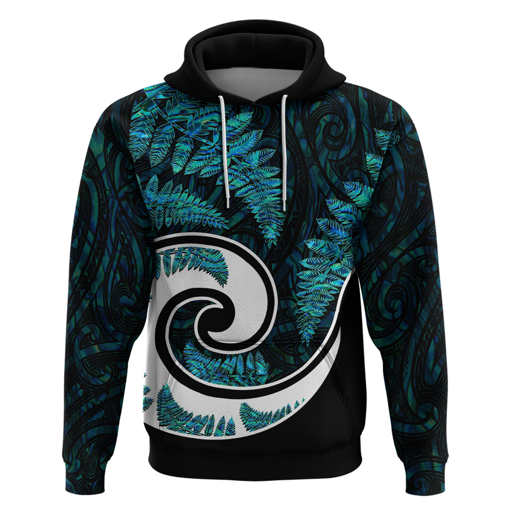 New Zealand Hoodie Maori With Silver Fern Papua Shell Green Ver.2 LT6 - Wonder Print Shop