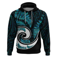 New Zealand Hoodie Maori With Silver Fern Papua Shell Green Ver.2 LT6 - Wonder Print Shop