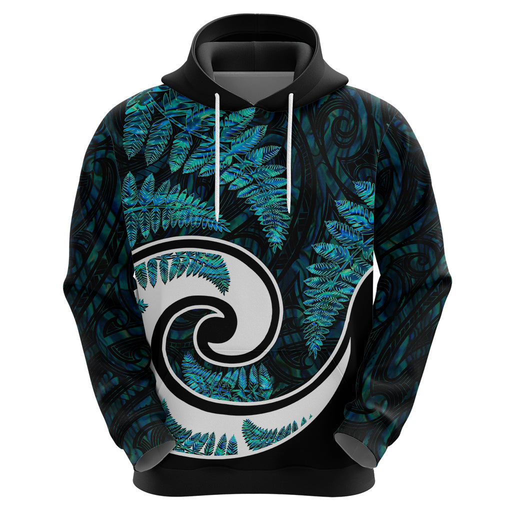 New Zealand Hoodie Maori With Silver Fern Papua Shell Green Ver.2 LT6 - Wonder Print Shop