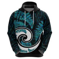New Zealand Hoodie Maori With Silver Fern Papua Shell Green Ver.2 LT6 - Wonder Print Shop