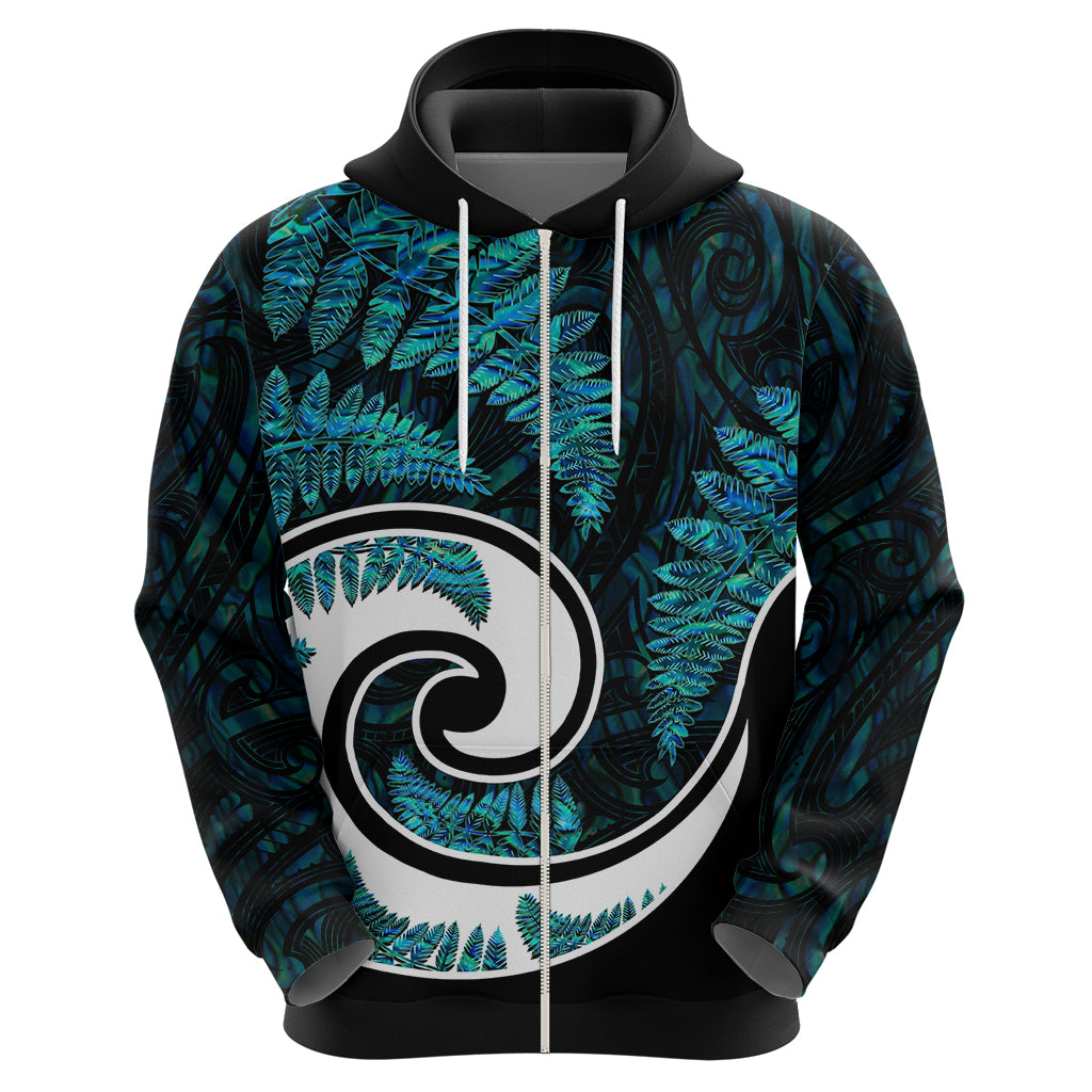 New Zealand Hoodie Maori With Silver Fern Papua Shell Green Ver.2 LT6 - Wonder Print Shop