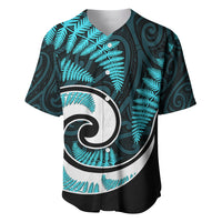 New Zealand Baseball Jersey Maori With Silver Fern Light Blue LT6 - Wonder Print Shop