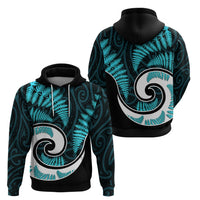 New Zealand Hoodie Maori With Silver Fern Light Blue LT6 - Wonder Print Shop