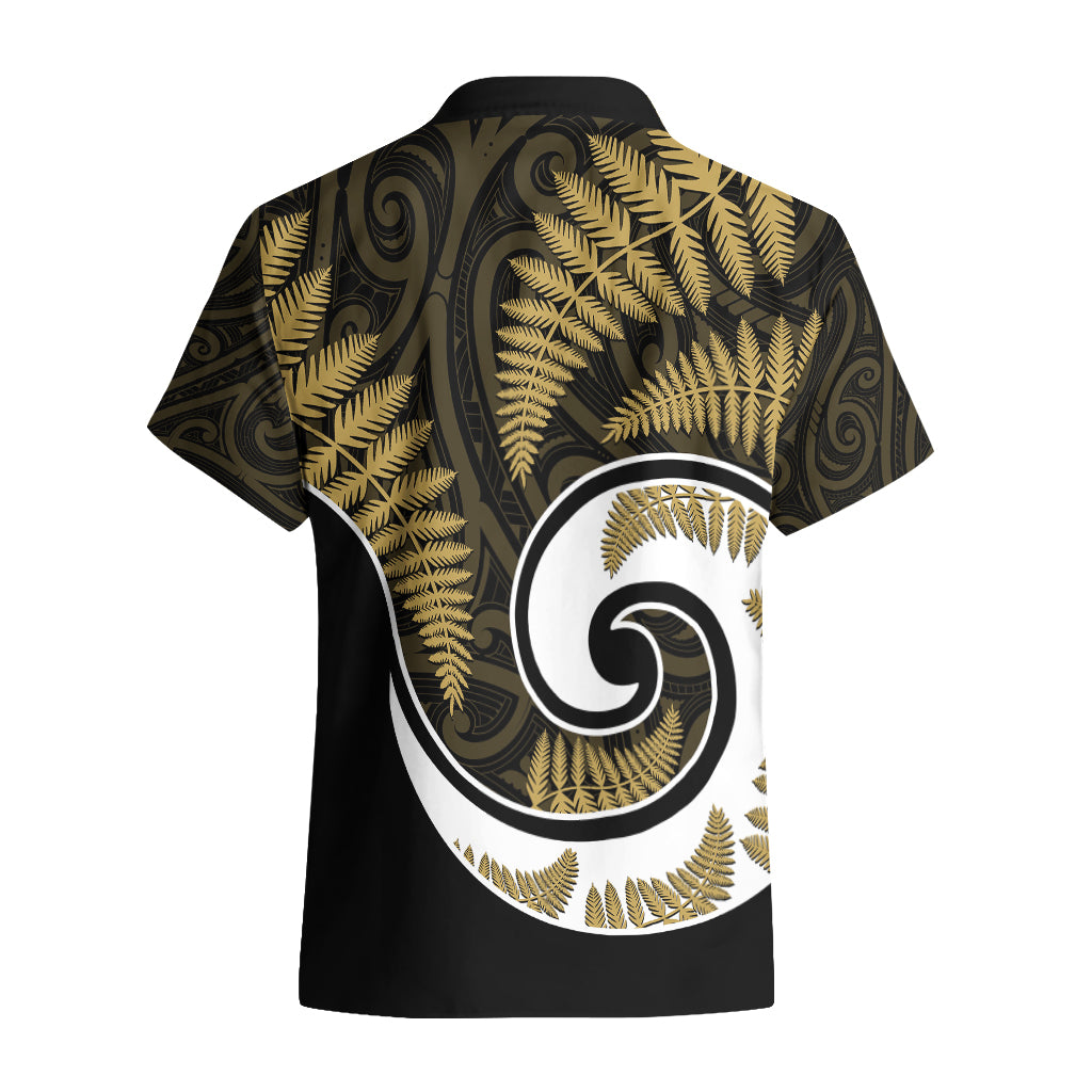 New Zealand Hawaiian Shirt Maori With Silver Fern Gold LT6 - Wonder Print Shop
