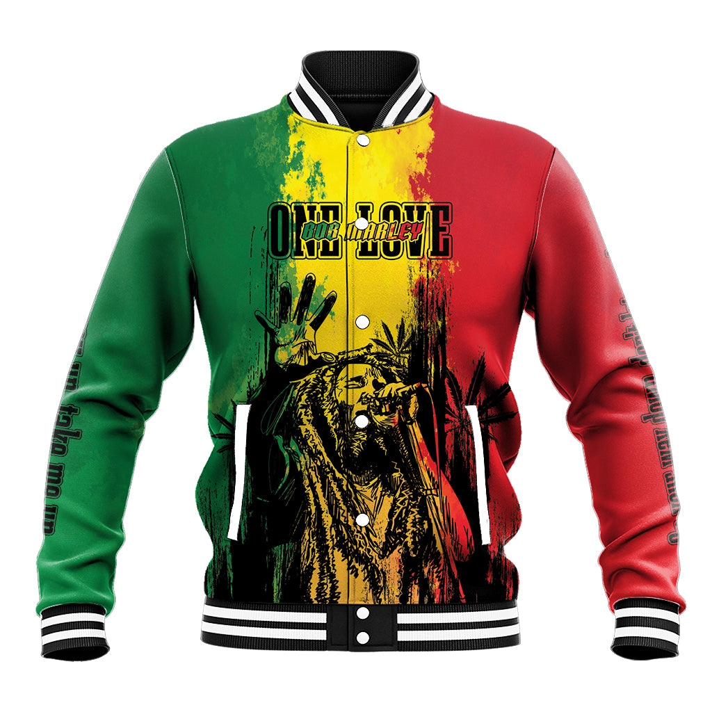 Legend Bob Personalized Baseball Jacket Reggae Grunge LT7 - Wonder Print Shop