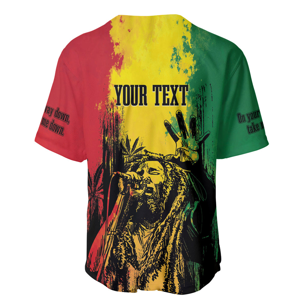 Legend Bob Personalized Baseball Jersey Reggae Grunge LT7 - Wonder Print Shop
