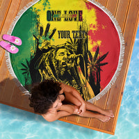 Legend Bob Personalized Beach Blanket Reggae Grunge LT7 - Wonder Print Shop