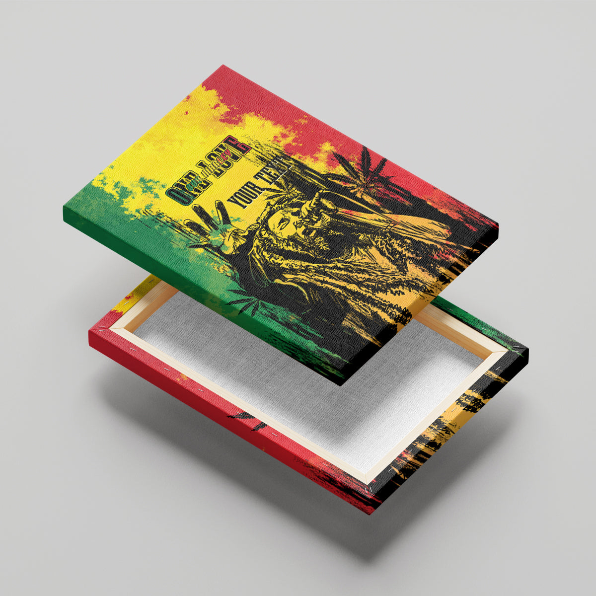 Legend Bob Personalized Canvas Wall Art Reggae Grunge LT7 - Wonder Print Shop