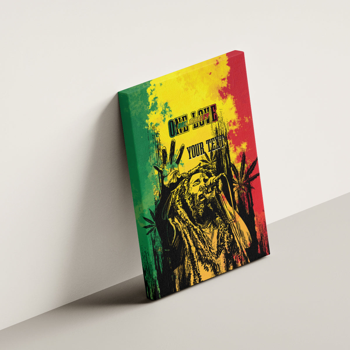 Legend Bob Personalized Canvas Wall Art Reggae Grunge LT7 - Wonder Print Shop