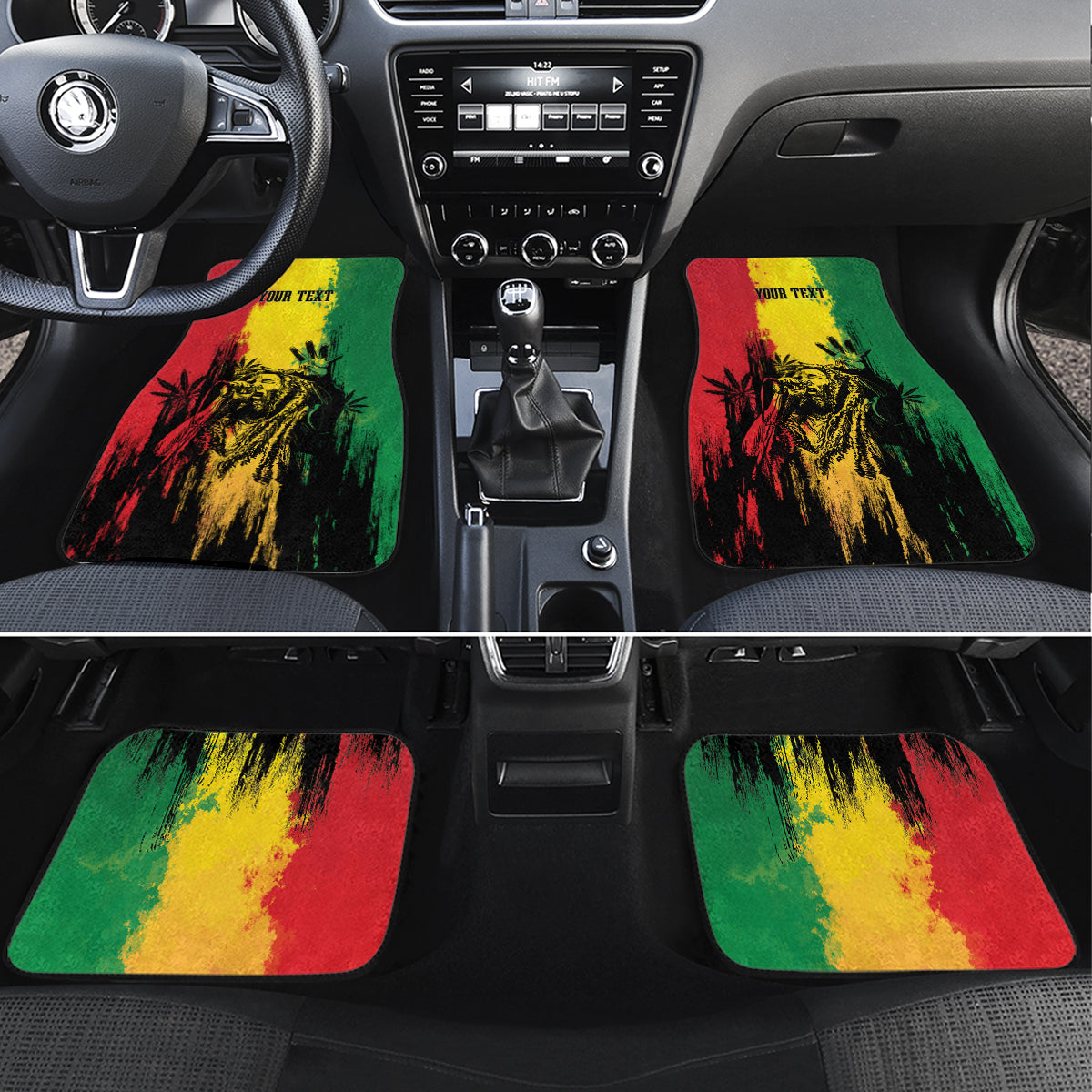 Legend Bob Personalized Car Mats Reggae Grunge LT7 - Wonder Print Shop