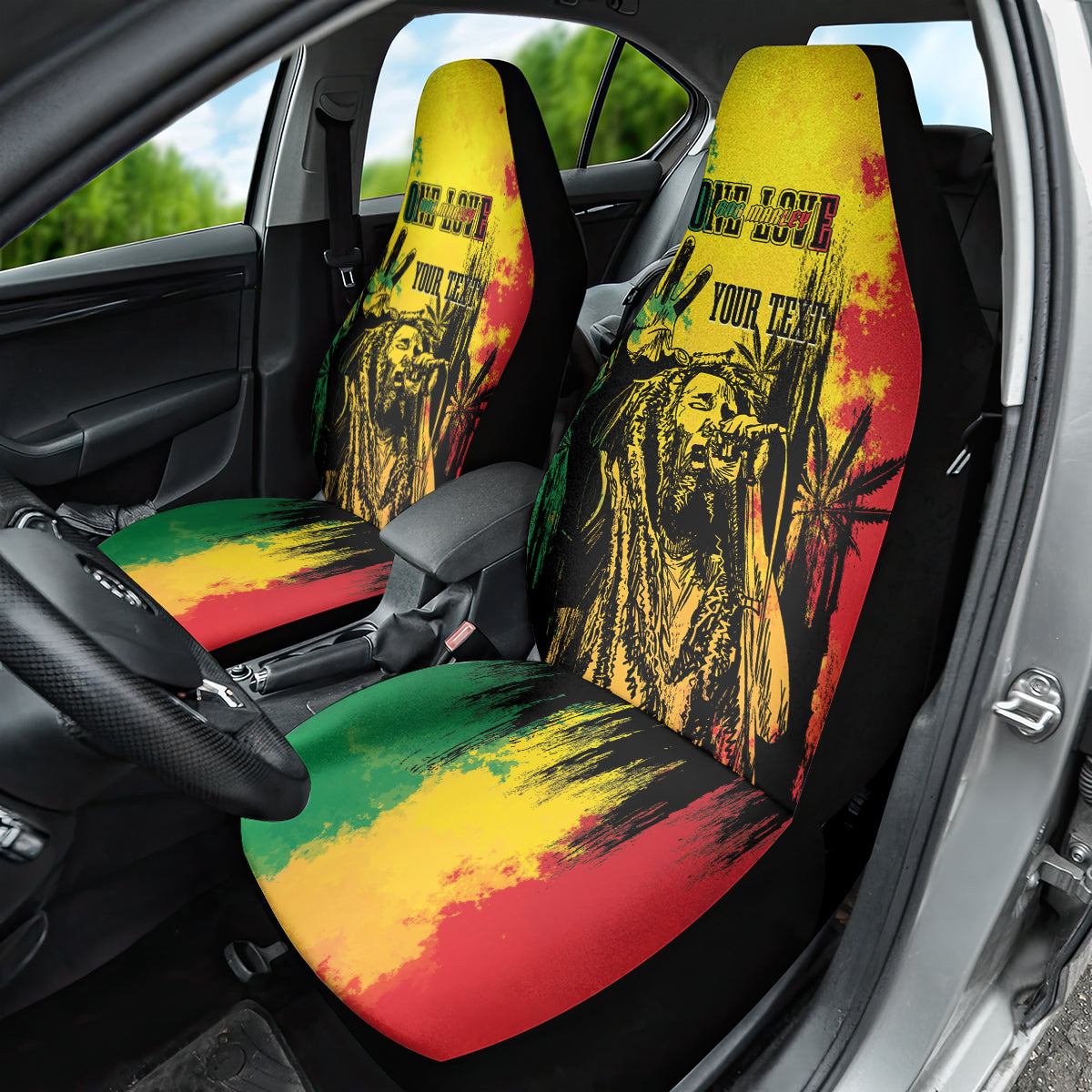 Legend Bob Personalized Car Seat Cover Reggae Grunge LT7 - Wonder Print Shop