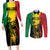 Legend Bob Personalized Couples Matching Long Sleeve Bodycon Dress and Long Sleeve Button Shirt Reggae Grunge LT7 - Wonder Print Shop