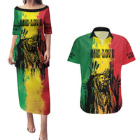 Legend Bob Personalized Couples Matching Puletasi and Hawaiian Shirt Reggae Grunge LT7 - Wonder Print Shop