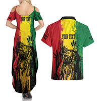 Legend Bob Personalized Couples Matching Summer Maxi Dress and Hawaiian Shirt Reggae Grunge LT7 - Wonder Print Shop